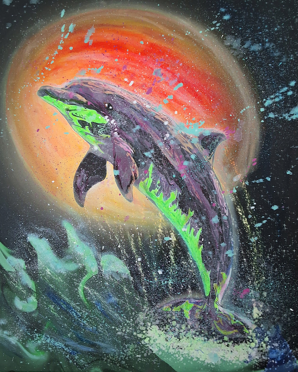 Dolphin Splash - Original