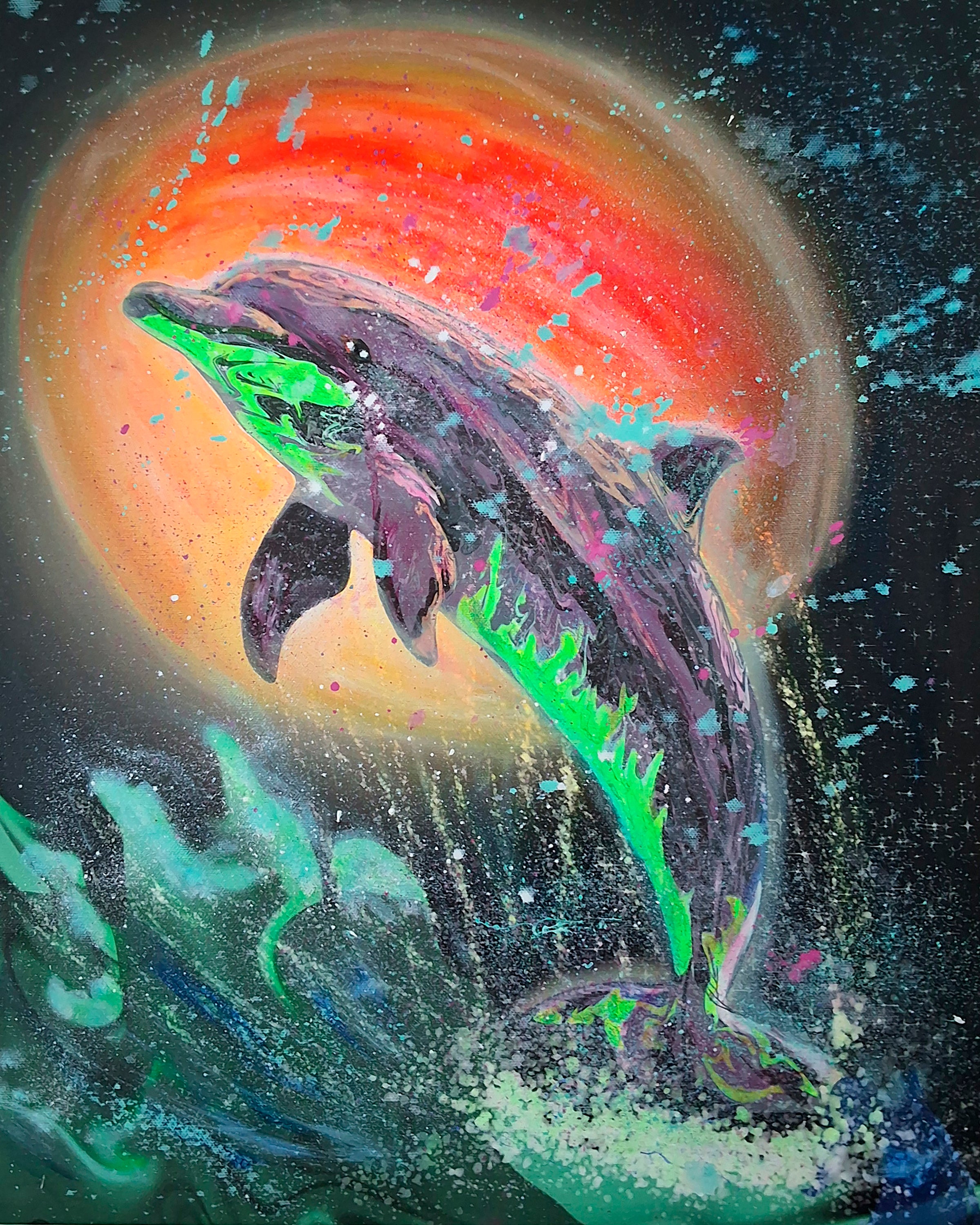 Dolphin Splash - Original