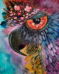 Violet Owl — Canvas Print 8x10