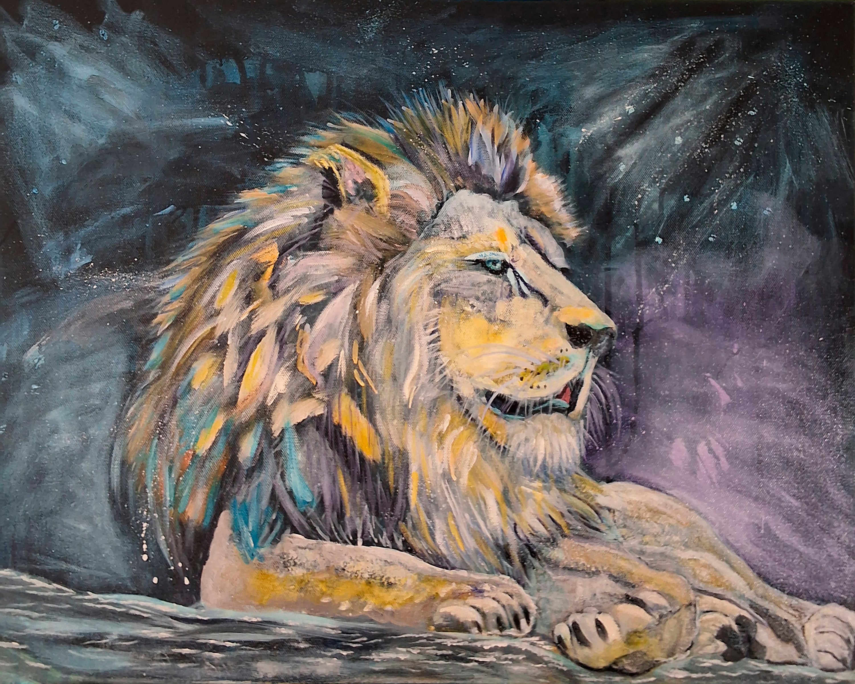 Mystic Lion – 18×24 Canvas Print