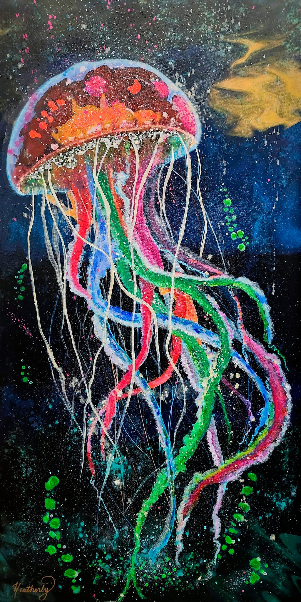 Radiant Jellyfish – 20×40 Canvas Print