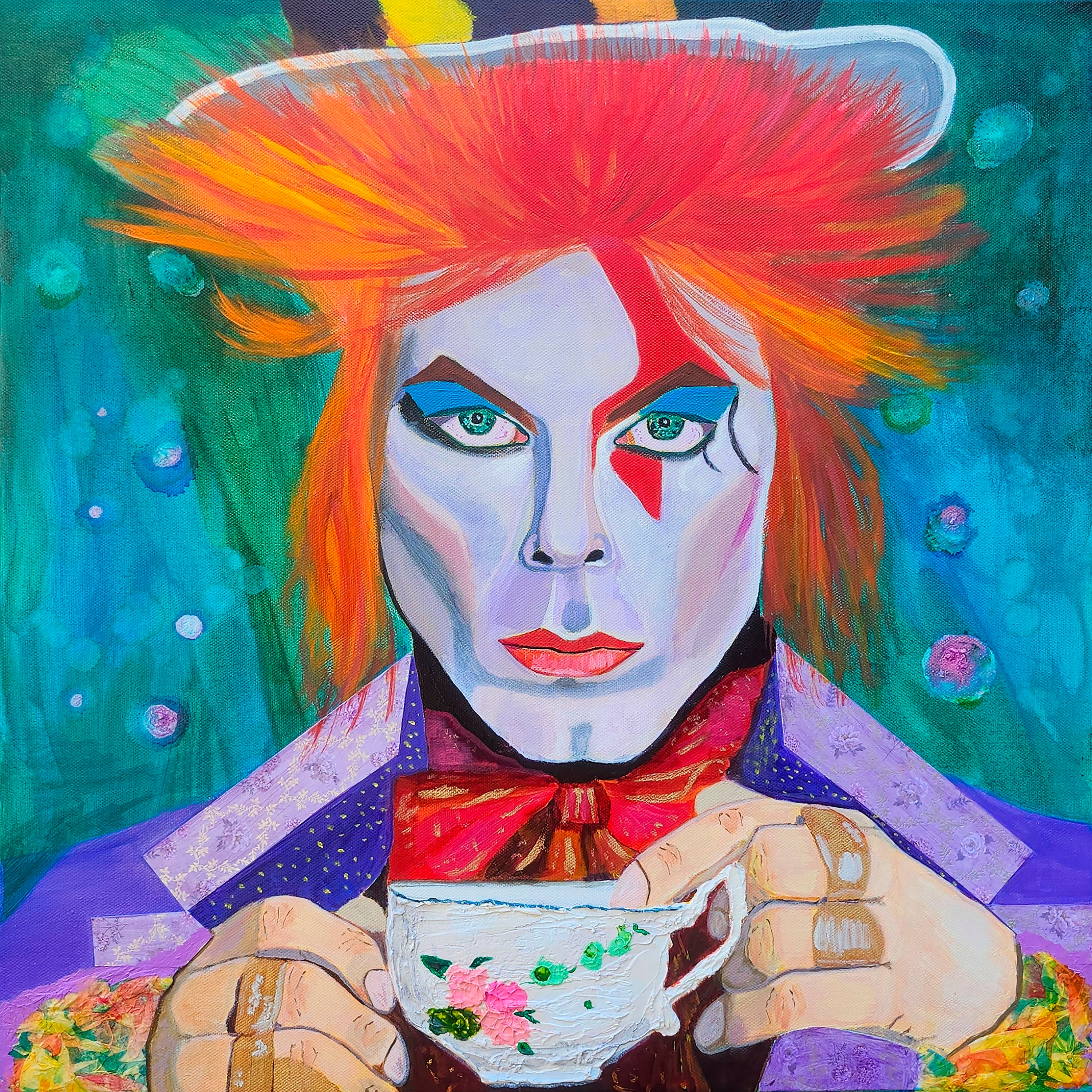 Whimsical Mad Hatter – 20×20 Canvas Print