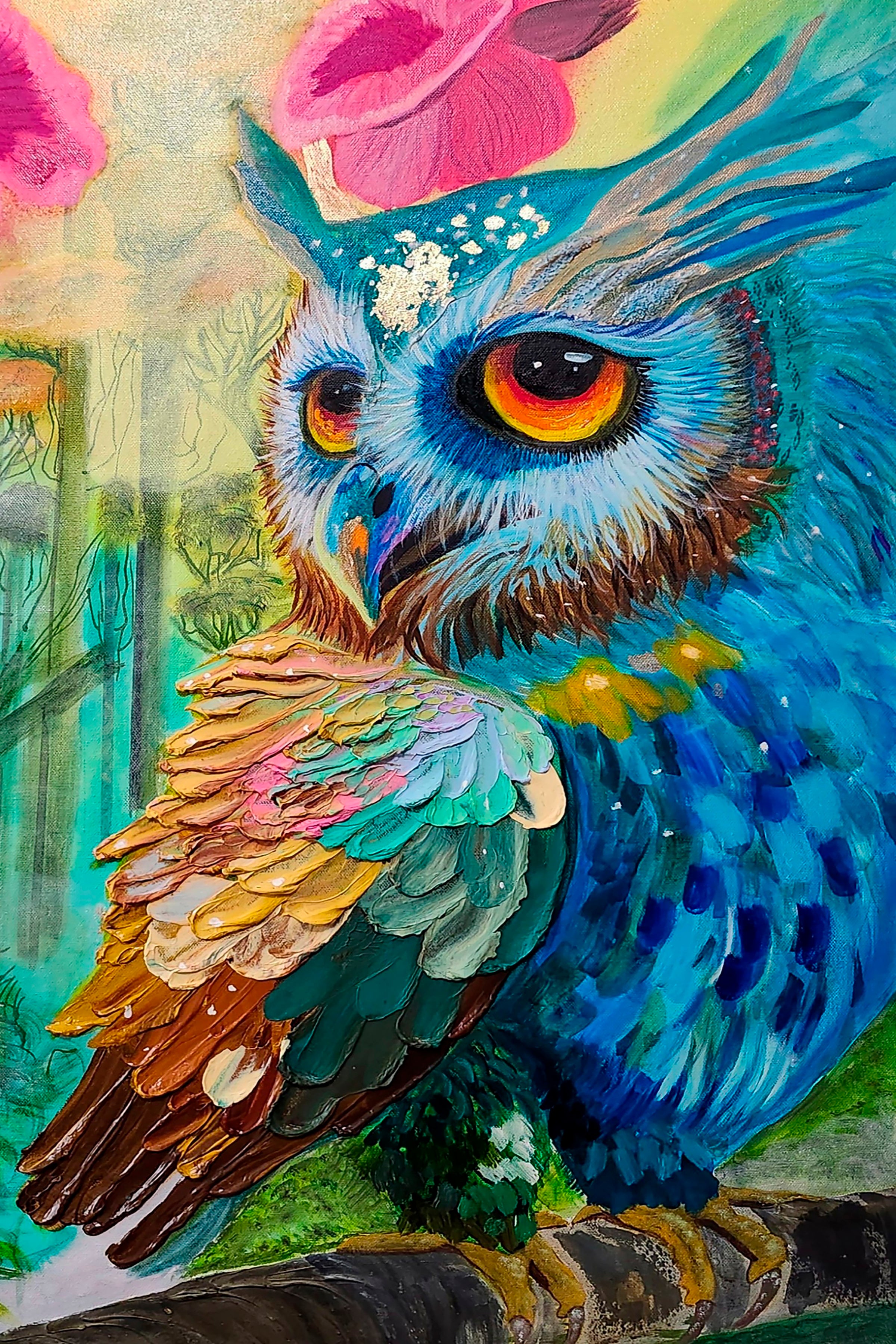 Blue Owl — Canvas Print 8x12