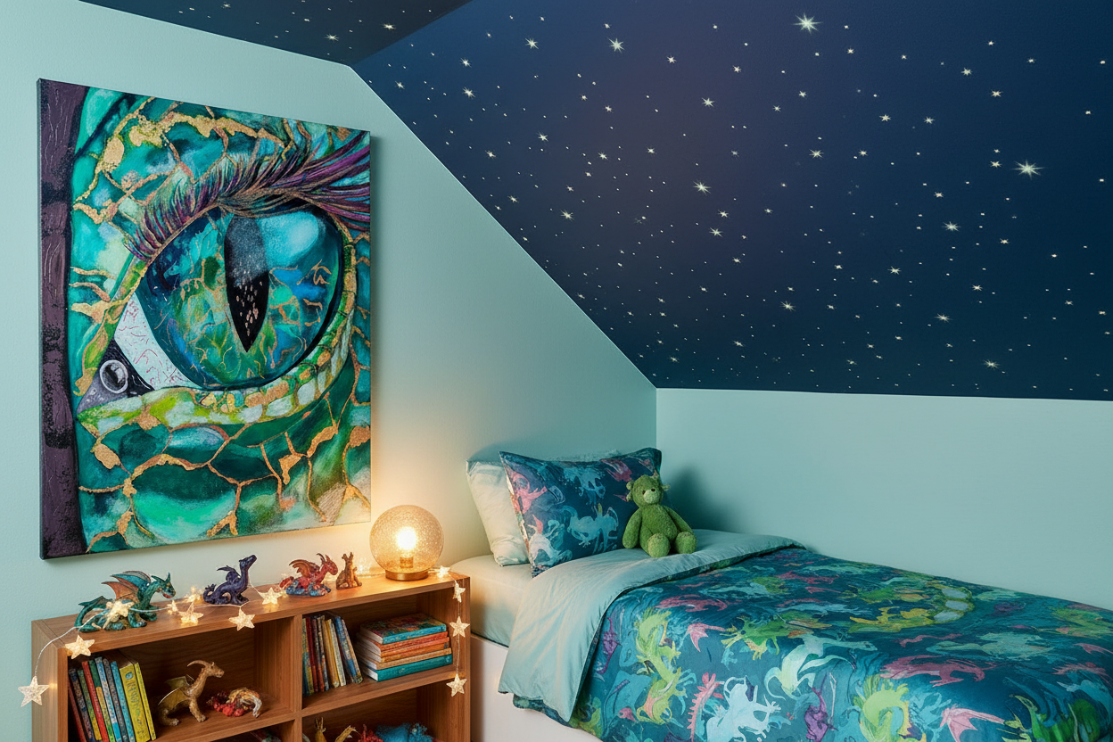 Dragon's Eye 16x20 Kids Room Mockup