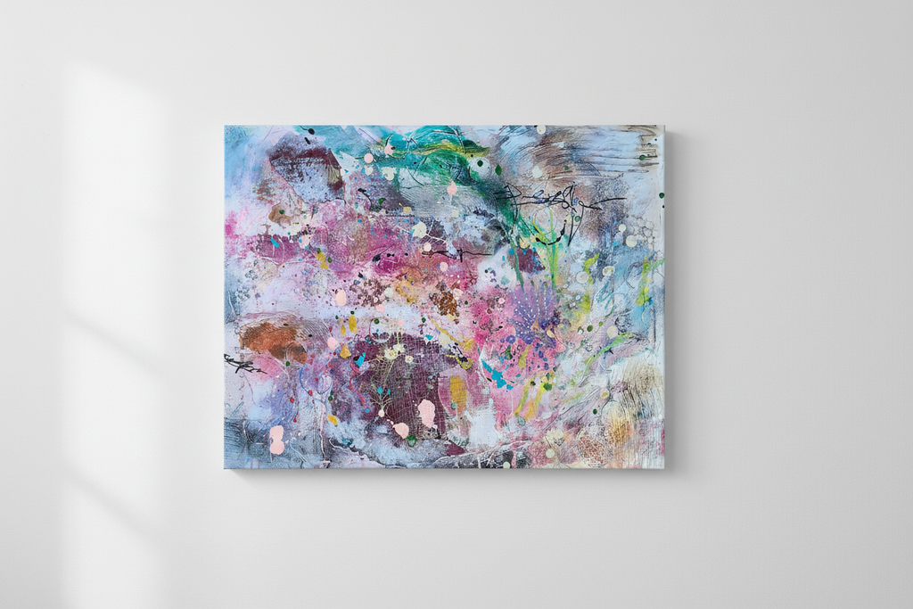 Fuchsia Fusion Canvas Print Mockup