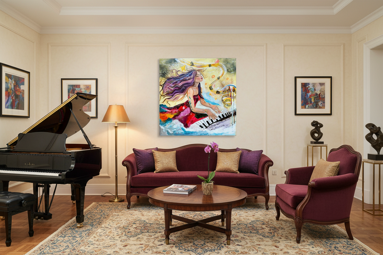 Harmonious Rhapsody Music Room Mockup