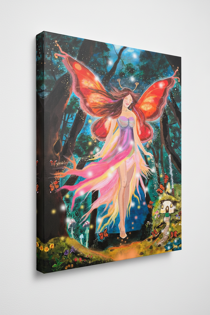 Midnight Blessing Vibrant Canvas Mockup