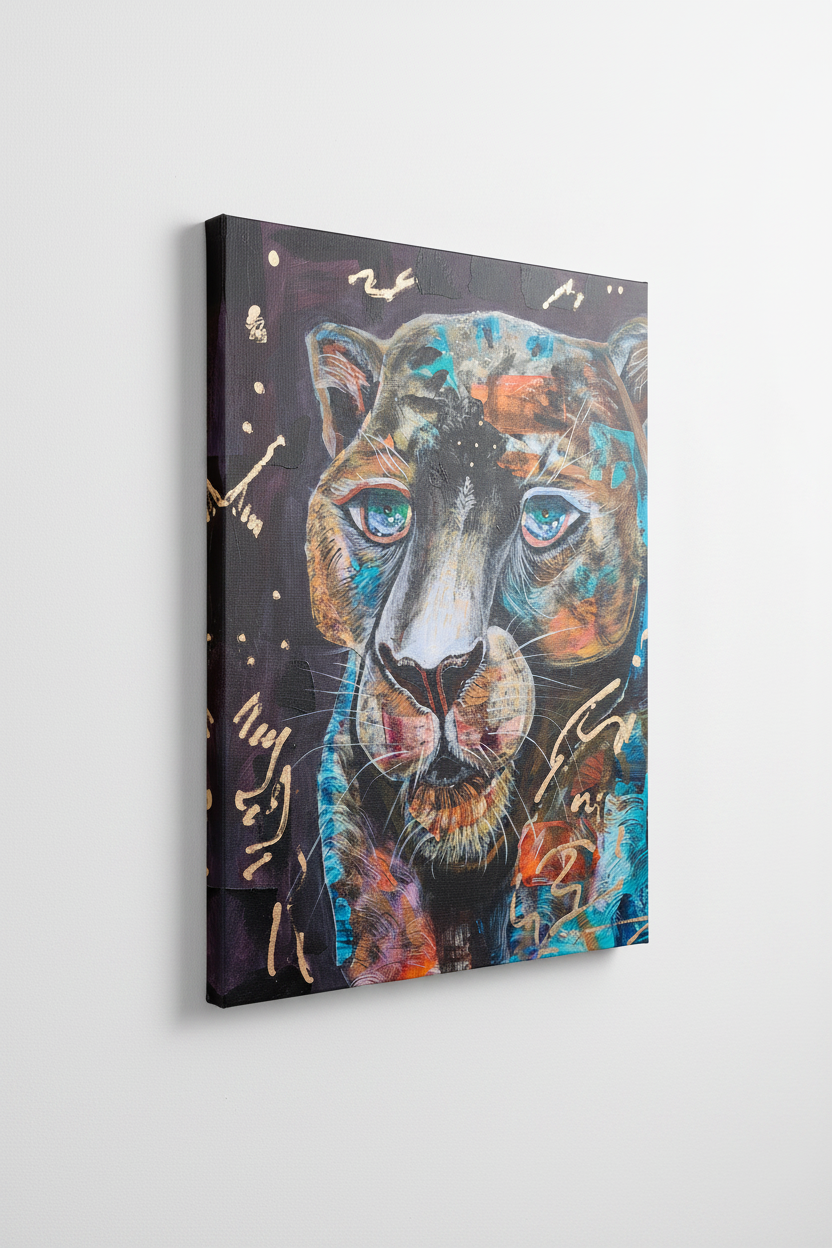 Midnight Prowl Canvas Print Mockup