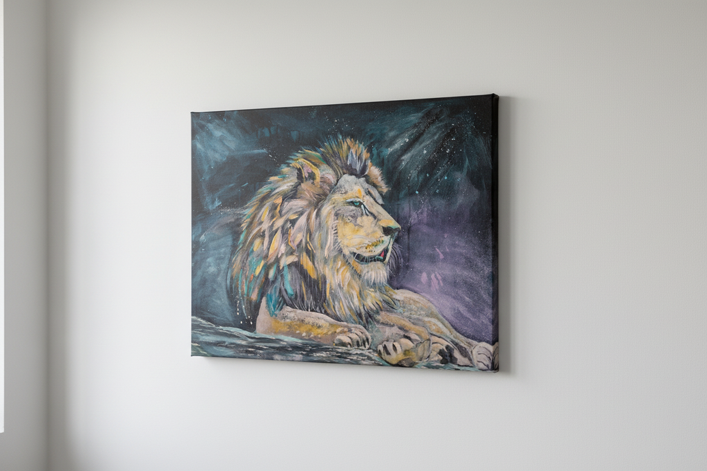 Mystic Lion Canvas Print Mockup