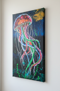 Radiant Jellyfish Canvas Mockup