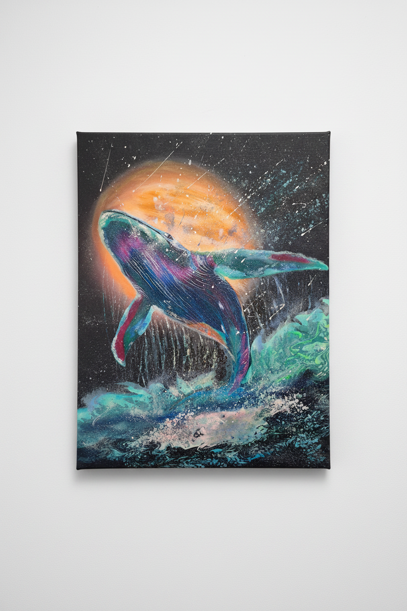 The Breaching Canvas Print Mockup