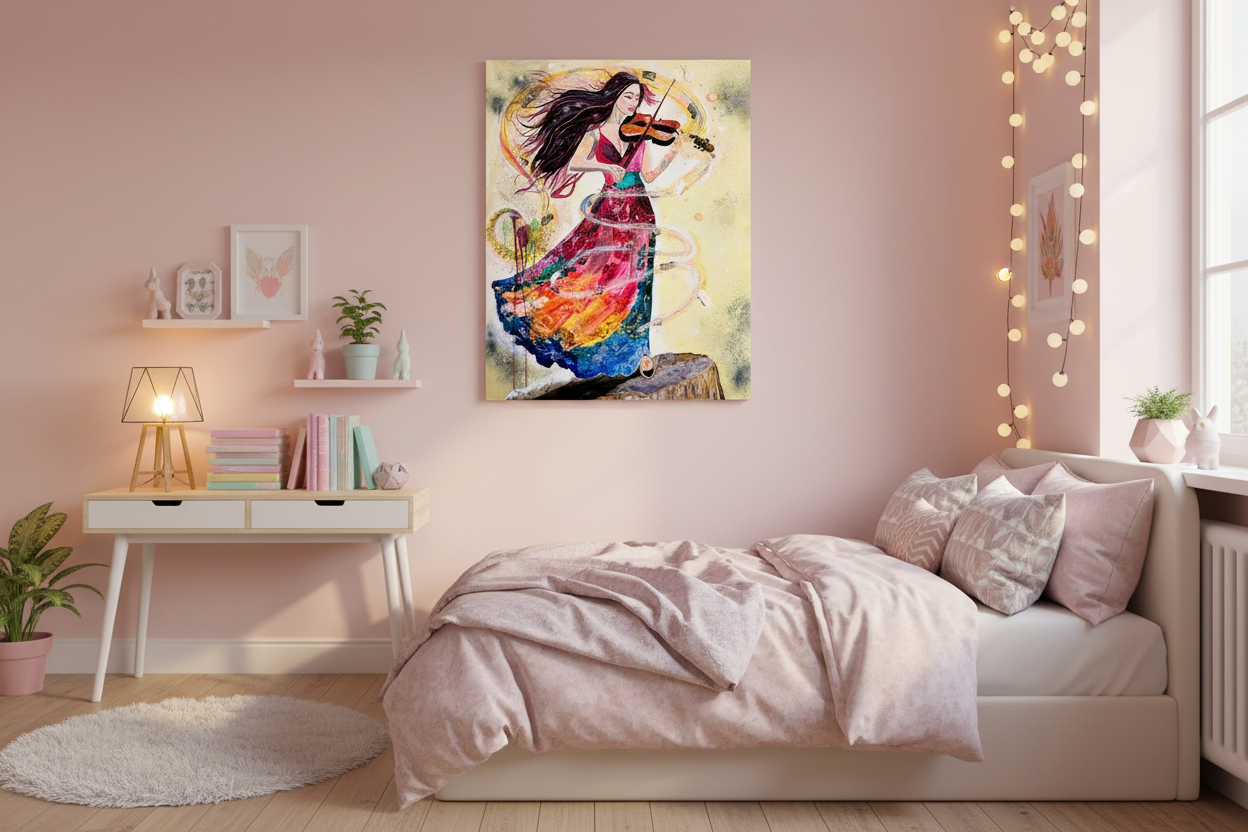 Violinist Rapture Teen Room Mockup