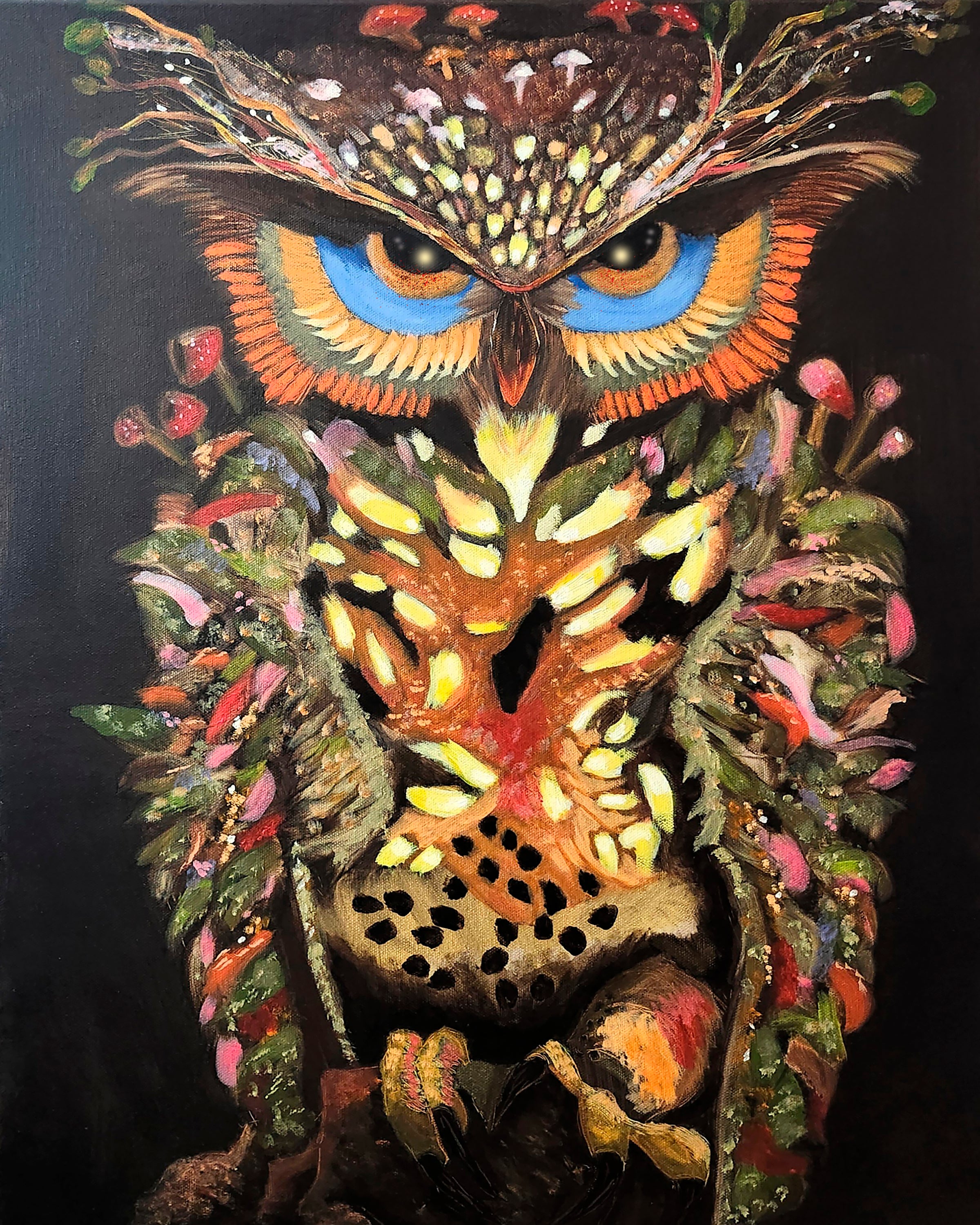Whimsical Owl – 24×30 Canvas Print