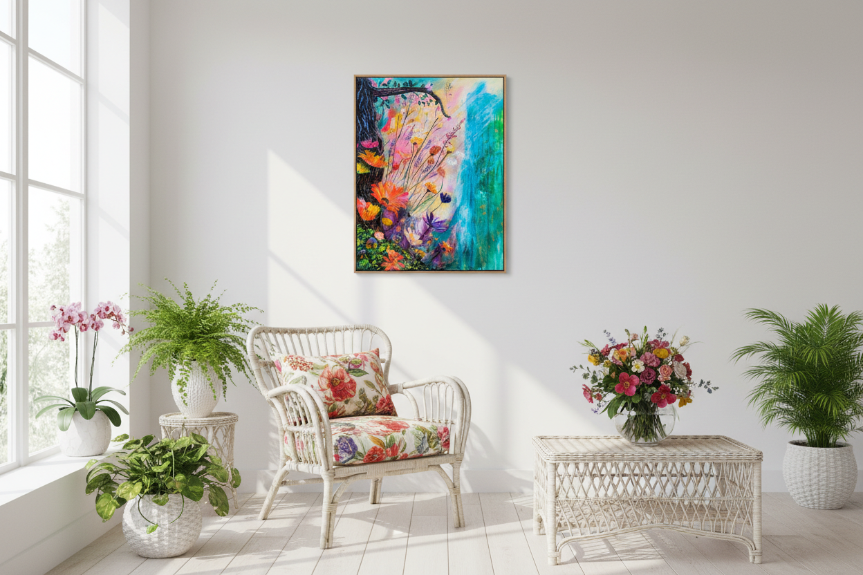 Wildflower Glory Sunroom Mockup